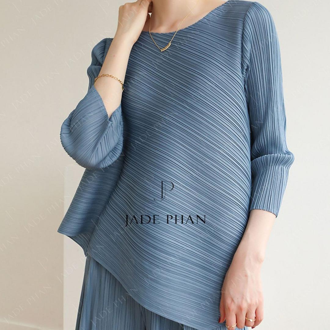 Áo Gerda dập ly cao cấp JADEPHAN thanh lịch nhiều màu — ảnh 25
