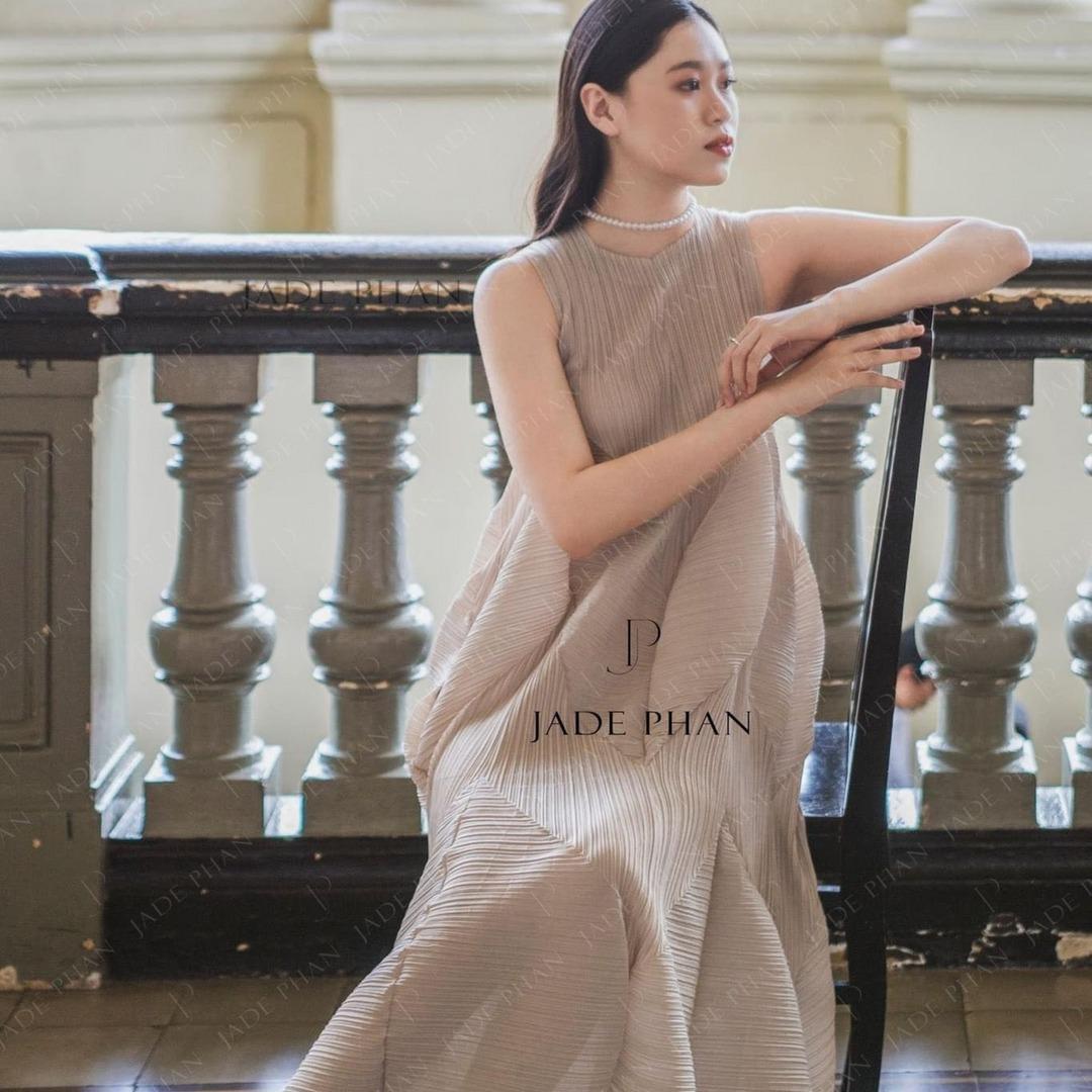 Váy Jeunesse dập ly cao cấp JADEPHAN thanh lịch nhiều màu — ảnh 12