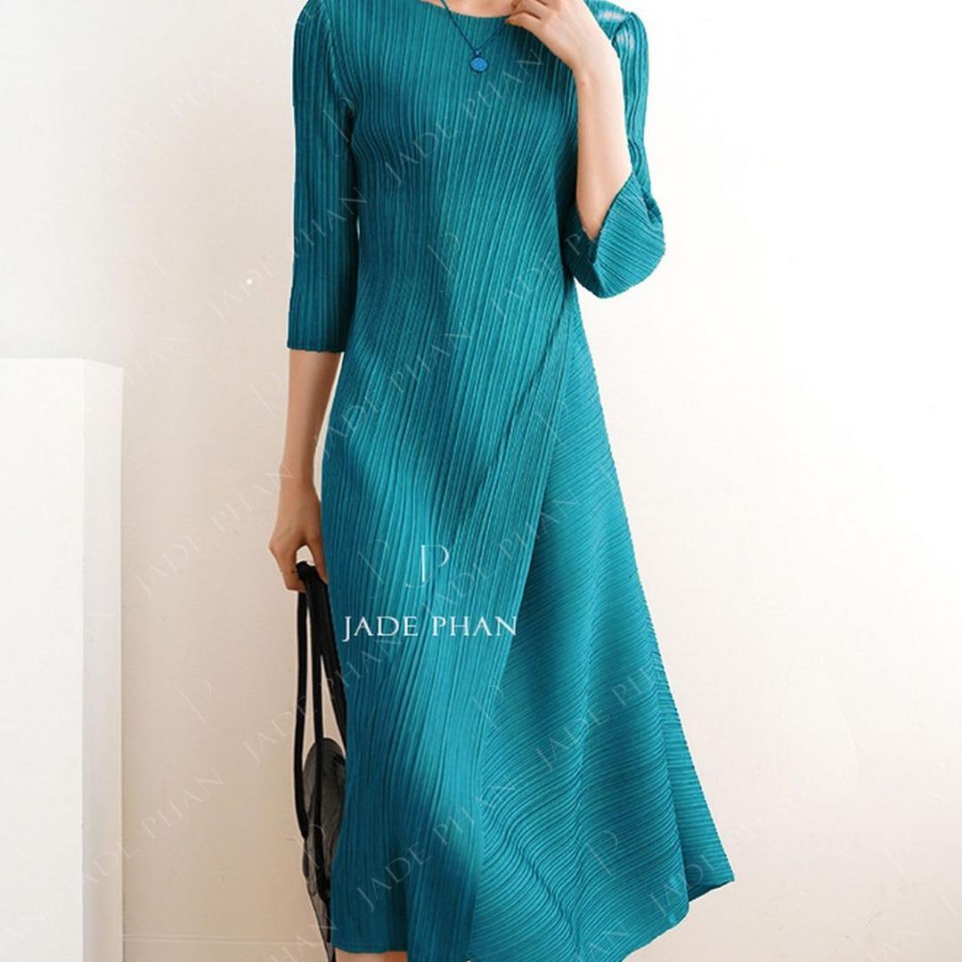 Váy Michela dập ly cao cấp JADEPHAN nhiều màu — ảnh 14