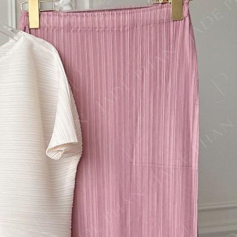 Chân váy Audora XẺ CẠNH xếp ly nữ ống suông, chân váy midi nữ dập ly cao cấp không nhăn nhiều màu 76cm — ảnh 6