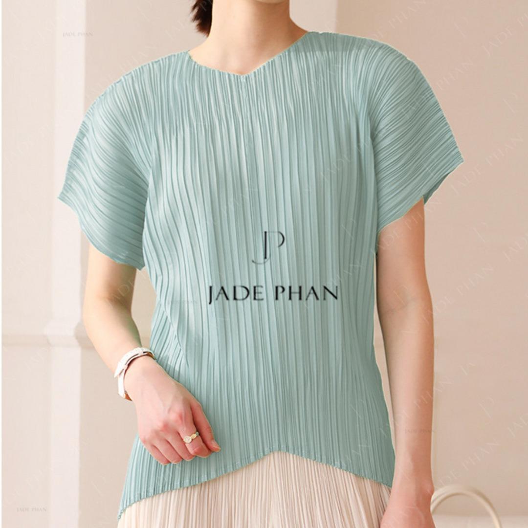 Áo Ellen dập ly cao cấp JADEPHAN xếp ly lò xo — ảnh 4