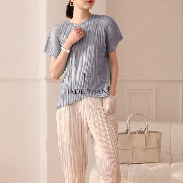 Áo Ellen dập ly cao cấp JADEPHAN xếp ly lò xo — ảnh 2