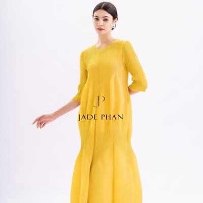 Váy Doris dập ly cao cấp JADEPHAN xếp ly lò xo nhiều màu — ảnh 40