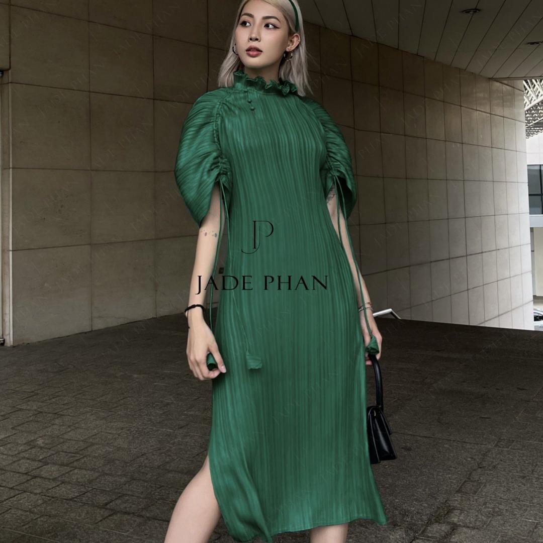 Váy Martha dập ly cao cấp JADEPHAN thanh lịch nhiều màu — ảnh 3