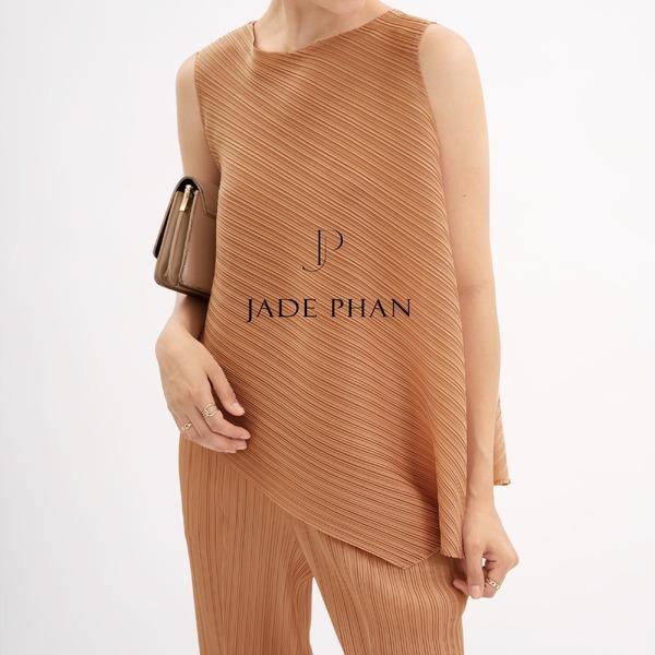 Áo Léa dập ly cao cấp JADEPHAN xếp ly lò xo nhiều màu — ảnh 12