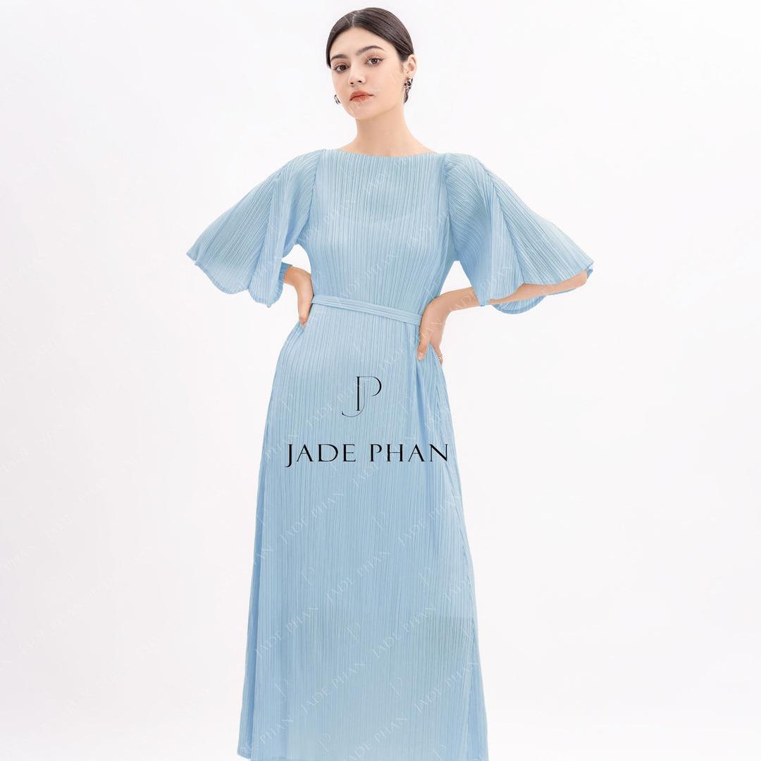 Váy Charisse dập ly cao cấp JADEPHAN xếp ly lò xo — ảnh 14