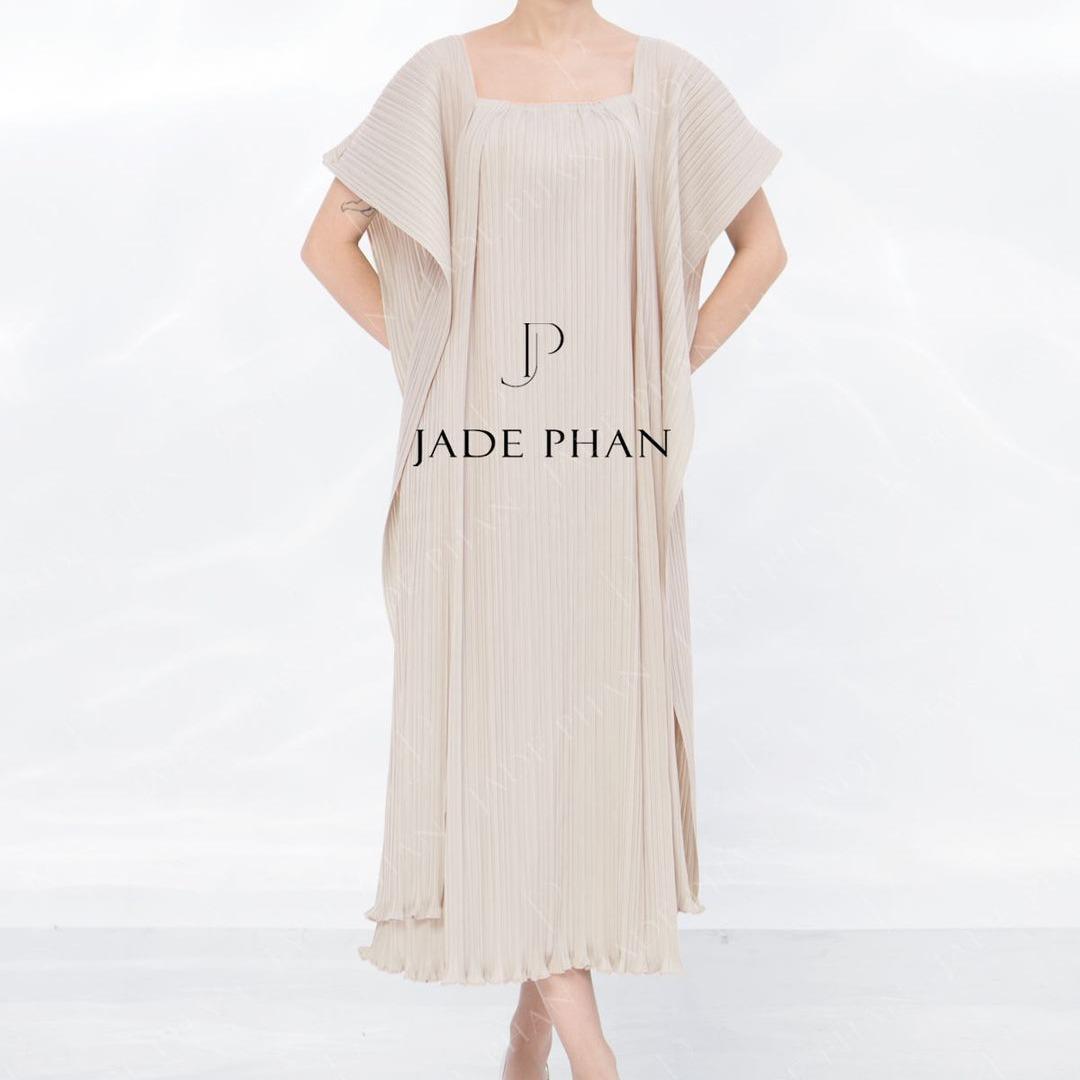 Váy Jolie dập ly cao cấp JADEPHAN freesize thanh lịch — ảnh 3