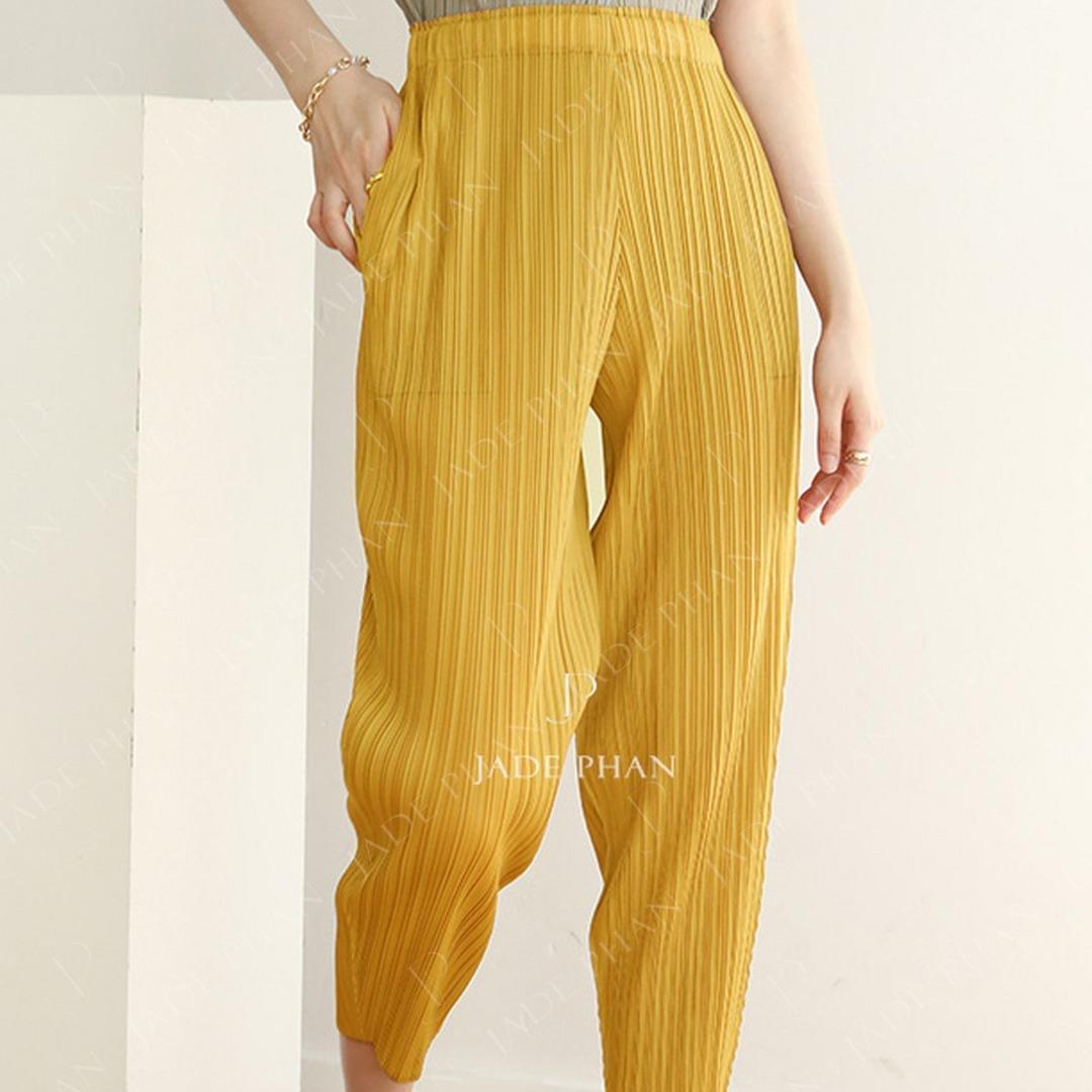 Quần Leila dập ly cao cấp JADEPHAN xếp ly lò xo — ảnh 3