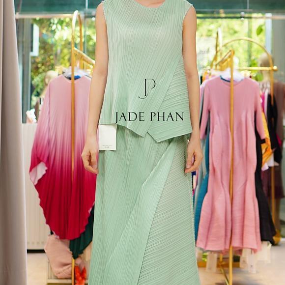 Set quần áo Iris dập ly cao cấp JADEPHAN thanh lịch nhiều màu — ảnh 7