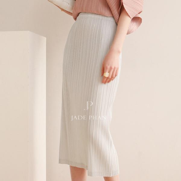 Chân váy Audora XẺ CẠNH xếp ly nữ ống suông, chân váy midi nữ dập ly cao cấp không nhăn nhiều màu 76cm — ảnh 25