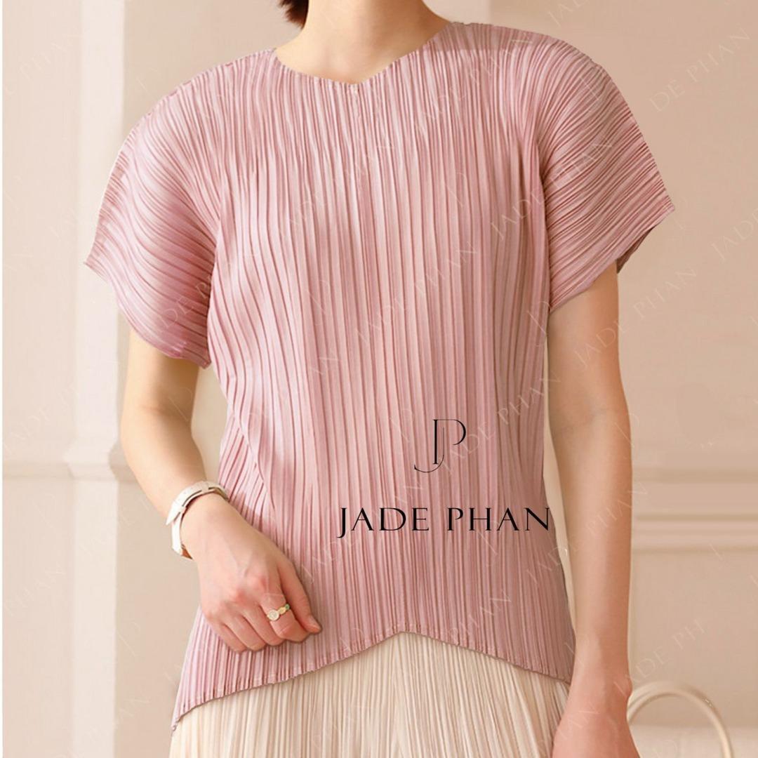 Áo Ellen dập ly cao cấp JADEPHAN xếp ly lò xo — ảnh 3