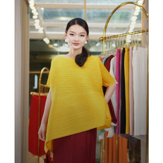 Áo Katle xếp ly nữ tà chéo, áo dập ly Cao Cấp Co Giãn Không Nhăn Nhiều Màu Sắc 40-68kg — ảnh 23