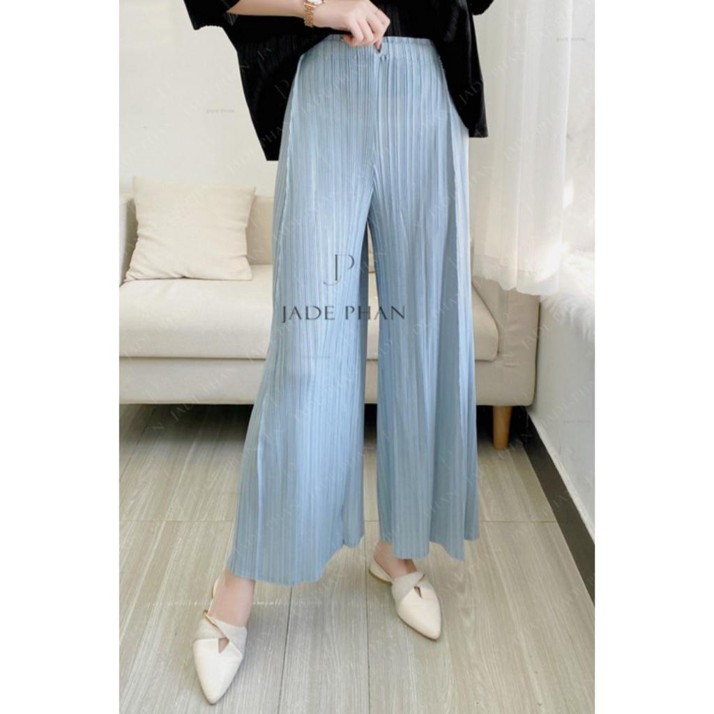 Quần Gerda xếp ly nữ ống suông, quần ống rộng nữ chất dập ly cao cấp tôn dáng sang trọng — ảnh 23
