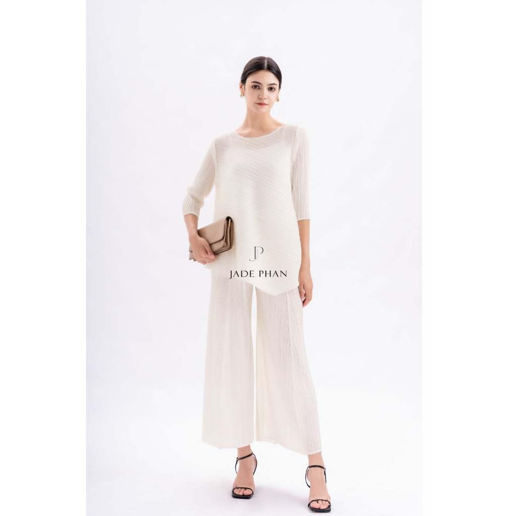 Quần Gerda xếp ly nữ ống suông, quần ống rộng nữ chất dập ly cao cấp tôn dáng sang trọng — ảnh 19