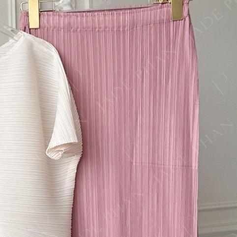 Chân váy Audora XẺ NGANG xếp ly nữ ống suông, chân váy midi nữ dập ly cao cấp không nhăn nhiều màu 76cm — ảnh 5