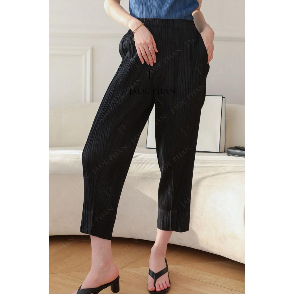 Quần Daisy xếp ly nữ ống suông, quần dập ly nữ cao cấp chuẩn form nhiều màu cá tính — ảnh 3