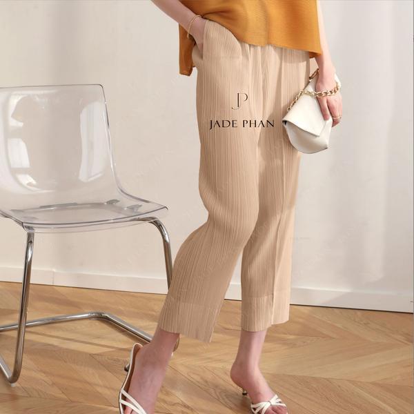 Quần Daisy xếp ly nữ ống suông, quần dập ly nữ cao cấp chuẩn form nhiều màu cá tính — ảnh 9