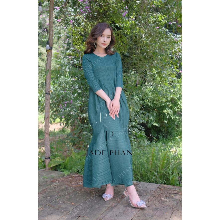 Váy Doris dập ly cao cấp JADEPHAN xếp ly lò xo nhiều màu — ảnh 21