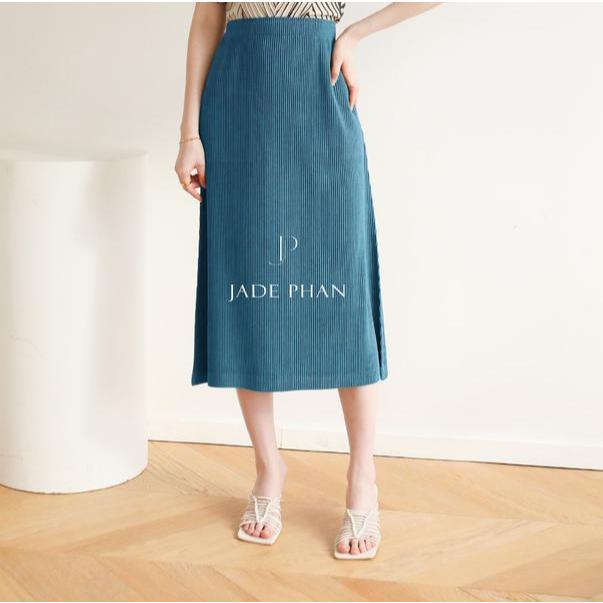 Chân váy Mila dập ly cao cấp JADEPHAN xếp ly lò xo nhiều màu — ảnh 5