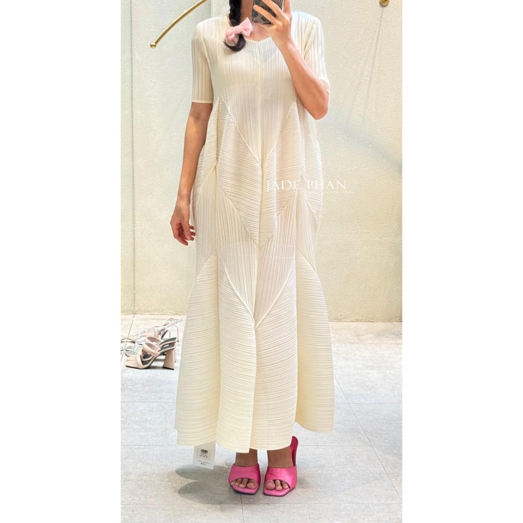 Váy Rose dập ly cao cấp JADEPHAN xếp ly lò xo thanh lịch — ảnh 17