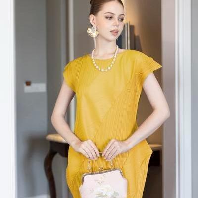 Váy Louisa dập ly cao cấp JADEPHAN freesize nhiều màu — ảnh 22