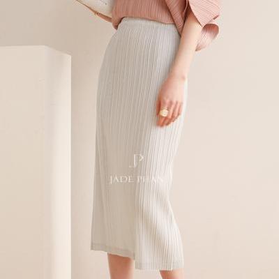 Chân váy Holly XẺ SAU xếp ly, dáng ngắn và dài, chân váy midi nữ dập ly cao cấp không nhăn nhiều màu 76cm 86cm — ảnh 48