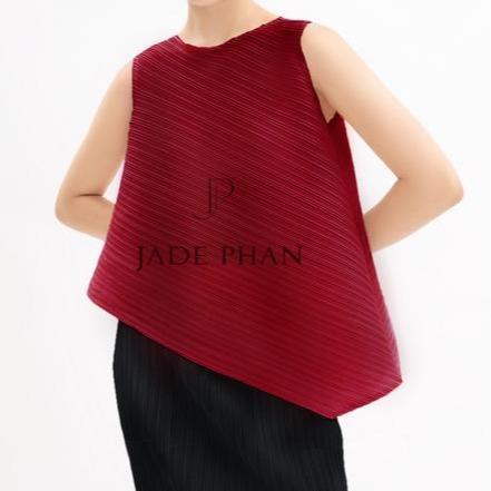 Áo Léa dập ly cao cấp JADEPHAN xếp ly lò xo nhiều màu — ảnh 7