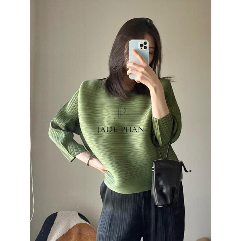 Áo Emma dập ly cao cấp JADEPHAN xếp ly lò xo — ảnh 2