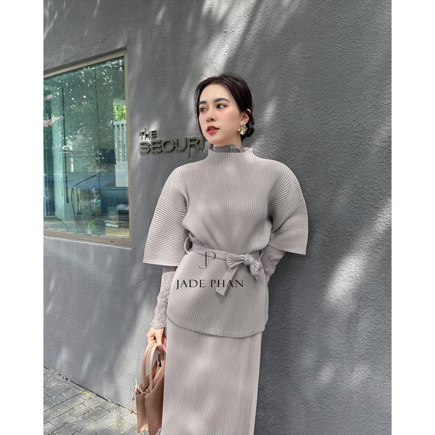 Áo Saika dập ly cao cấp JADEPHAN xếp ly lò xo thanh lịch — ảnh 2