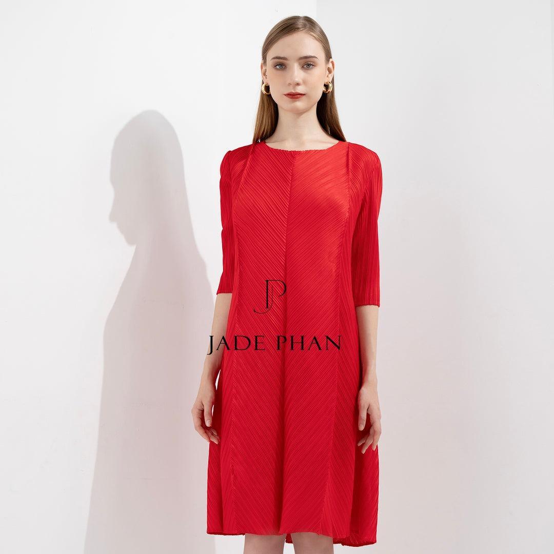 Váy Maine dập ly cao cấp JADEPHAN thanh lịch — ảnh 8