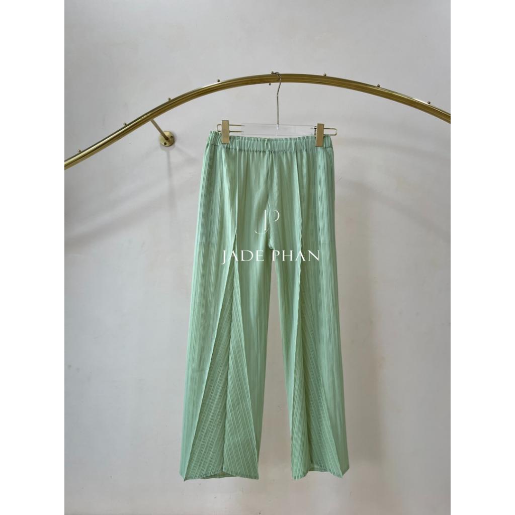 Quần Katle xếp ly nữ ống suông, quần ống rộng nữ dập ly cao cấp chuẩn form tôn dáng sang — ảnh 15