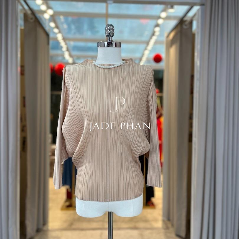 Áo Berthe dập ly cao cấp JADEPHAN freesize nhiều màu — ảnh 4