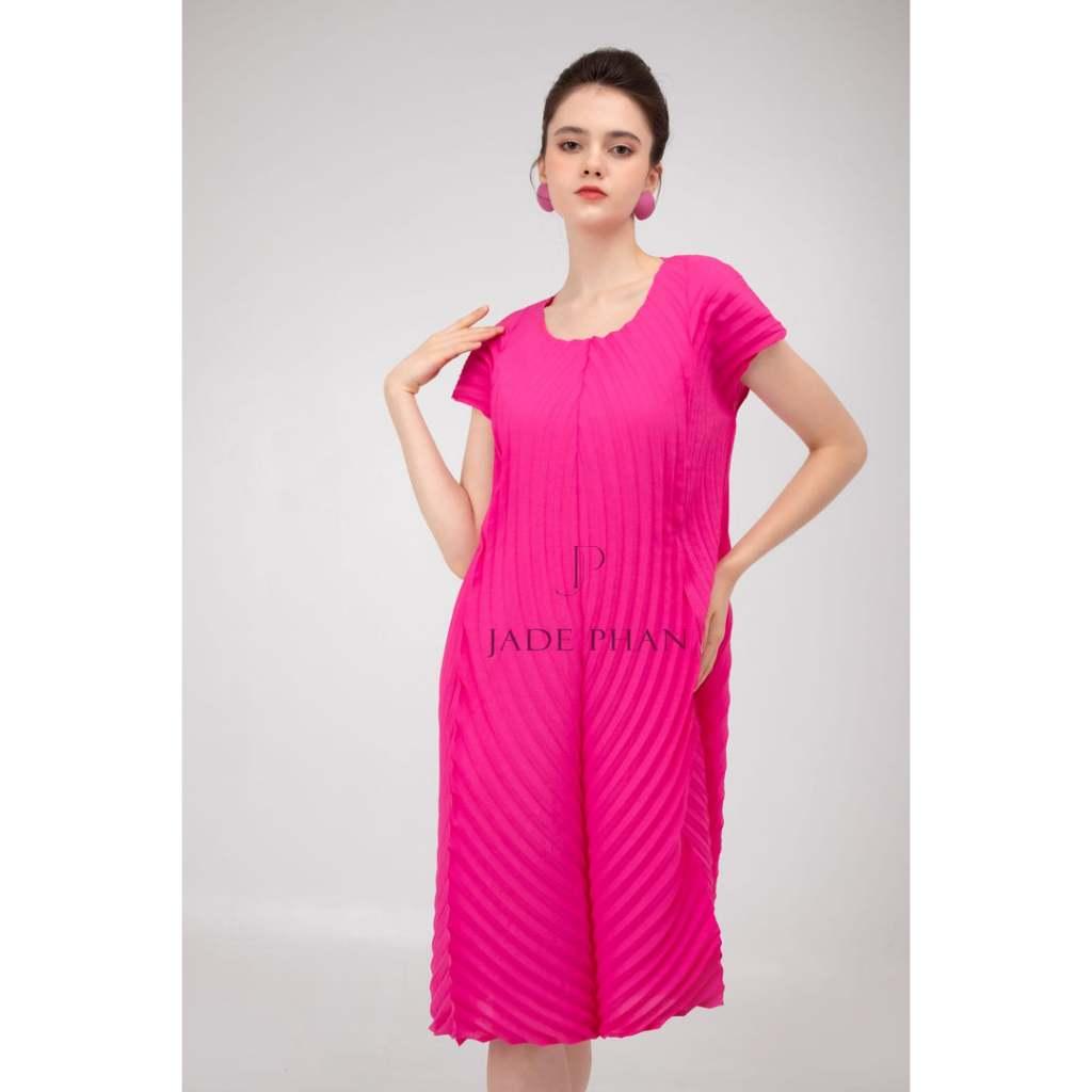 Váy L'orchidée dập ly cao cấp JADEPHAN xếp ly lò xo