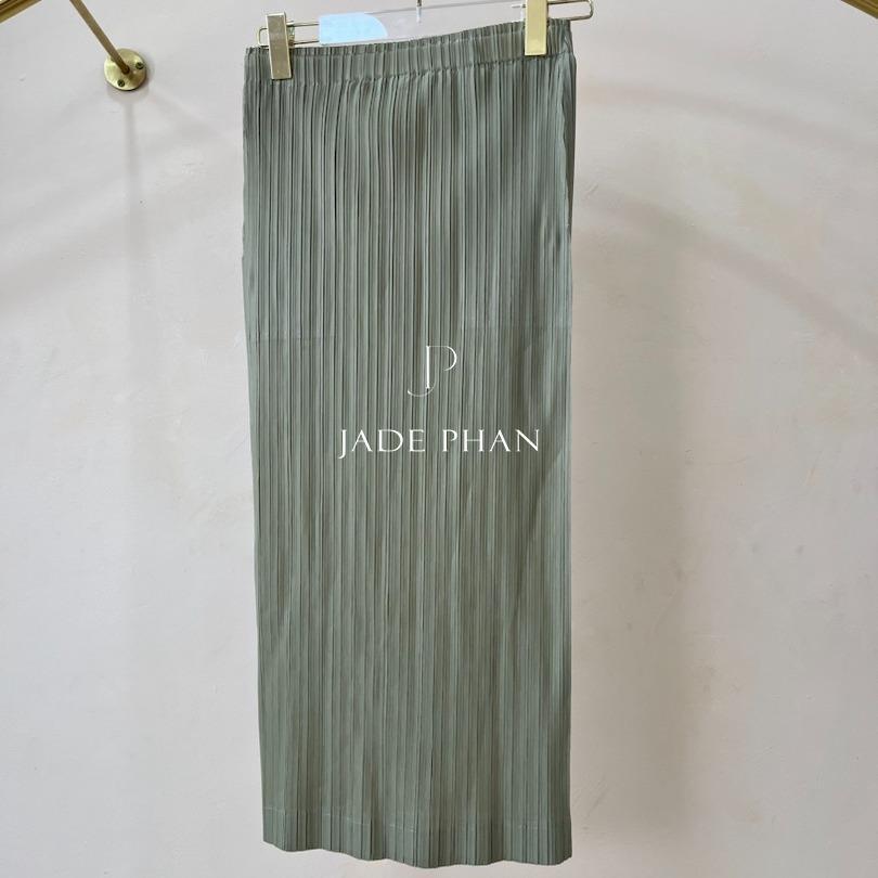 Chân váy Holly XẺ SAU xếp ly, dáng ngắn và dài, chân váy midi nữ dập ly cao cấp không nhăn nhiều màu 76cm 86cm — ảnh 58
