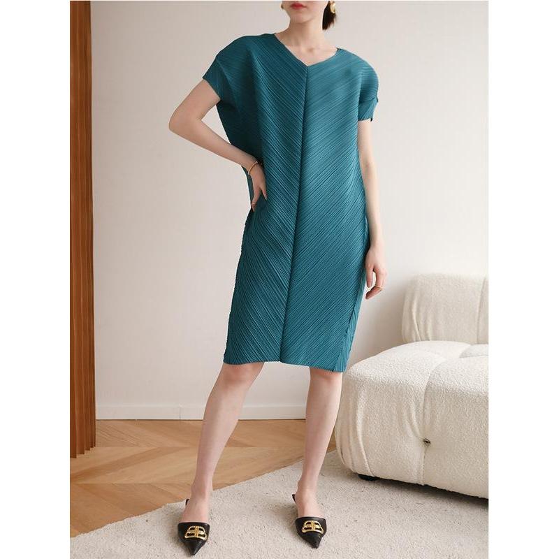 Váy Boise dập ly cao cấp JADEPHAN xếp ly lò xo — ảnh 2