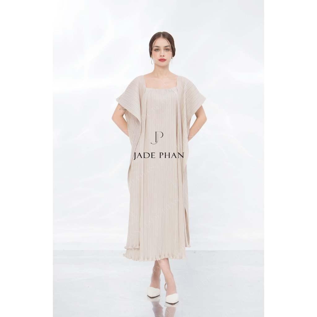 Váy Jolie dập ly cao cấp JADEPHAN freesize thanh lịch — ảnh 3