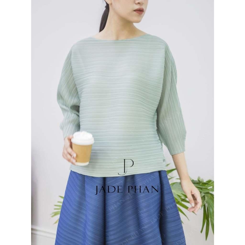 Áo Emma dập ly cao cấp JADEPHAN xếp ly lò xo — ảnh 5