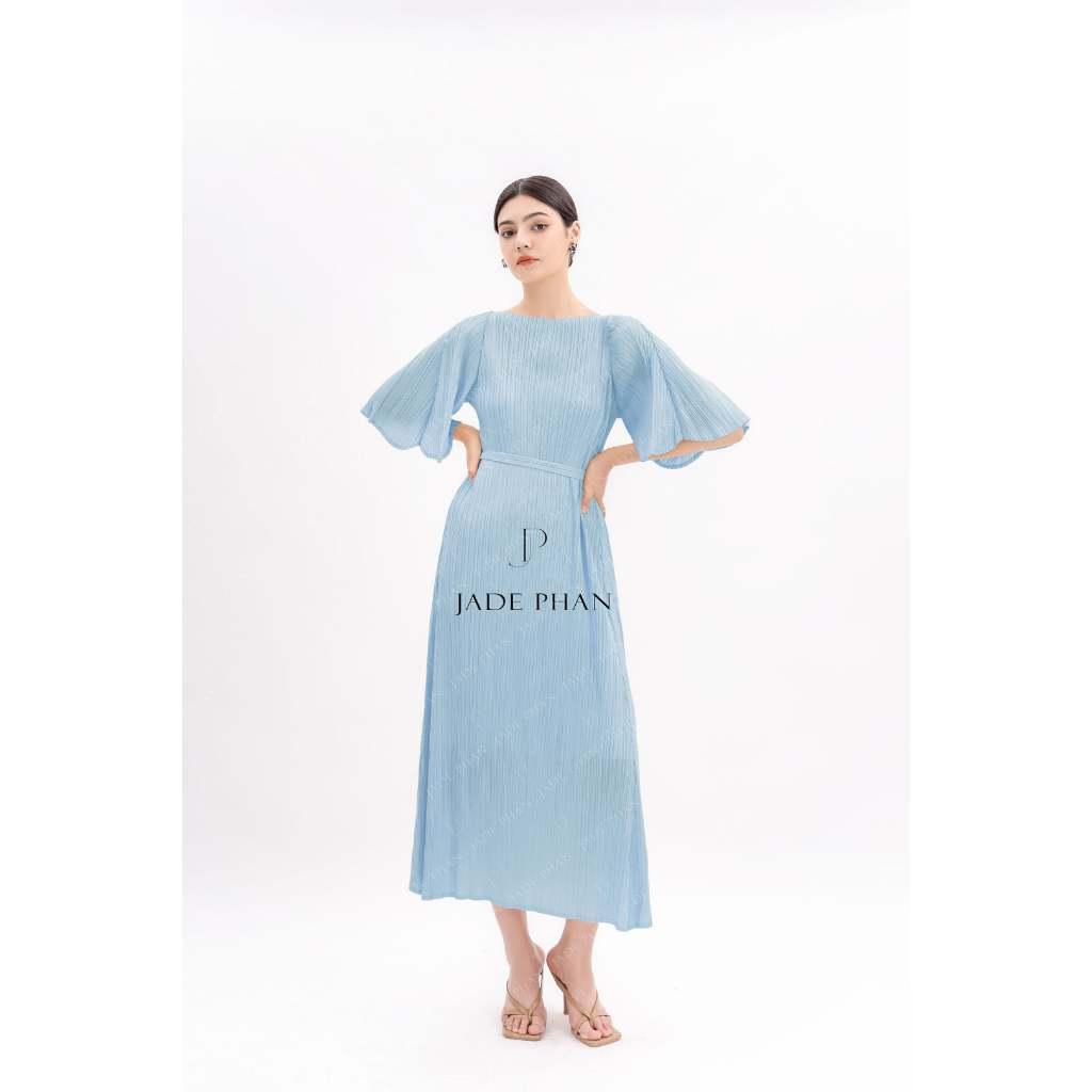 Váy Charisse dập ly cao cấp JADEPHAN xếp ly lò xo — ảnh 7