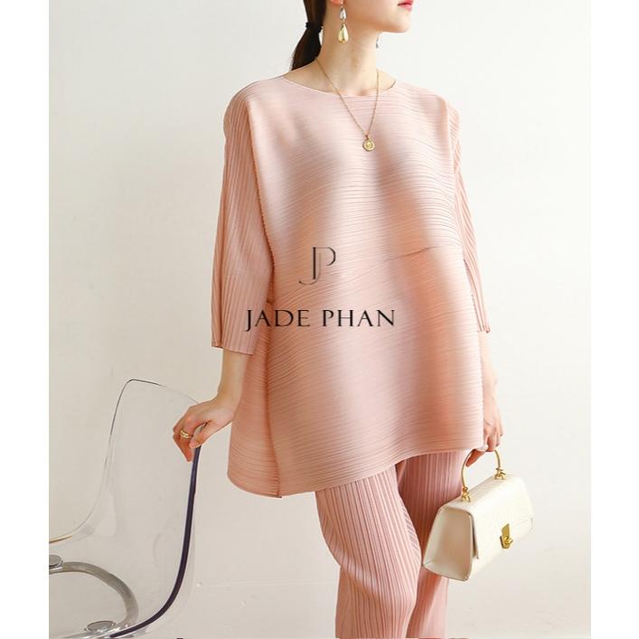 Áo Dylan dập ly cao cấp JADEPHAN xếp ly lò xo — ảnh 2
