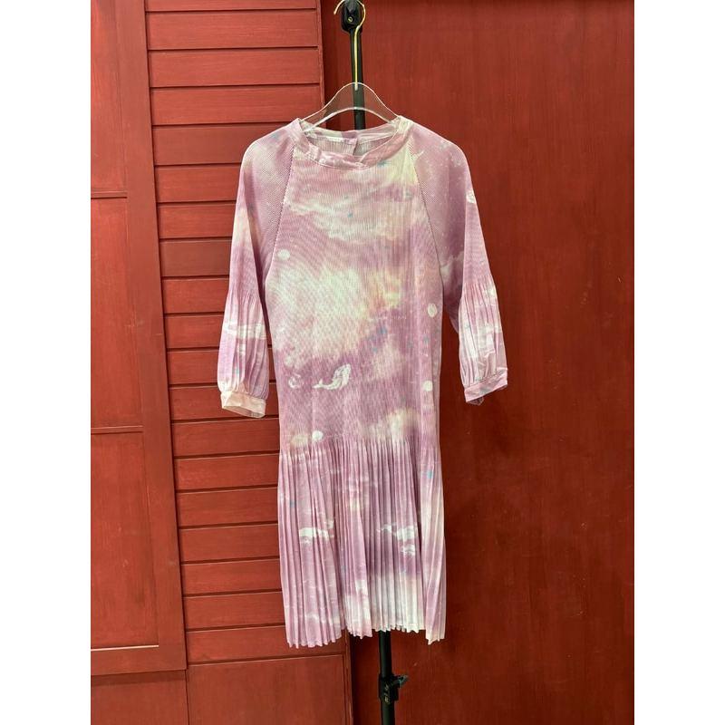 Váy Anna dập ly cao cấp JADEPHAN xếp ly lò xo thanh lịch — ảnh 4