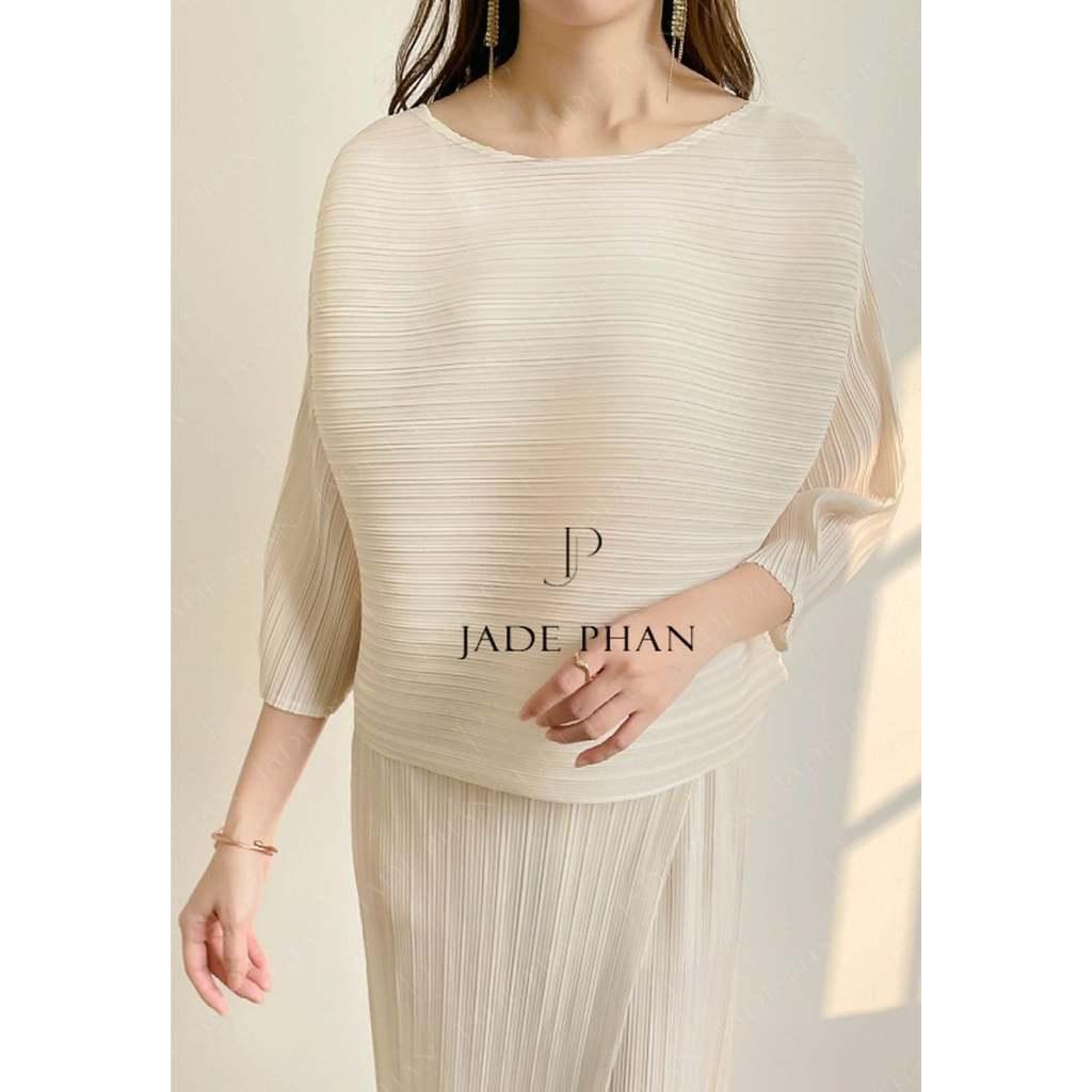 Áo Emma dập ly cao cấp JADEPHAN xếp ly lò xo — ảnh 4