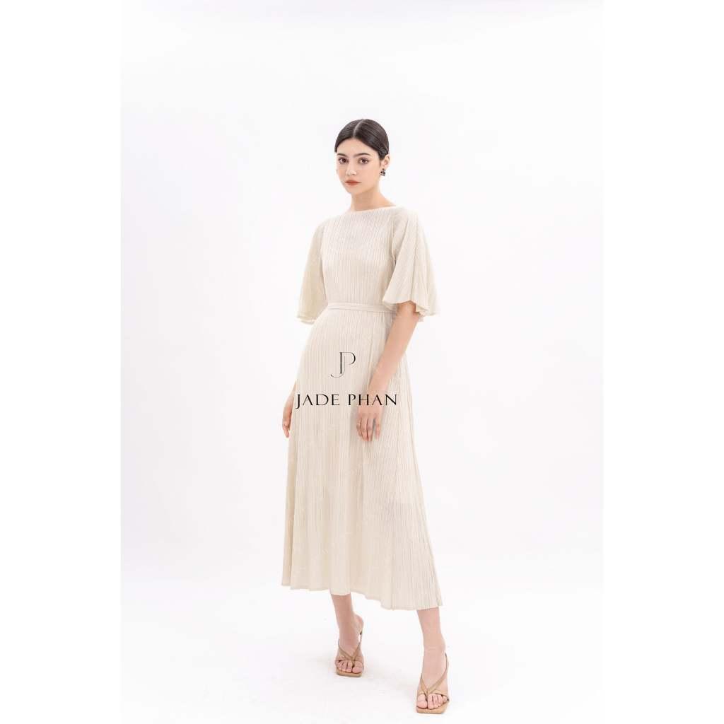 Váy Charisse dập ly cao cấp JADEPHAN xếp ly lò xo — ảnh 9