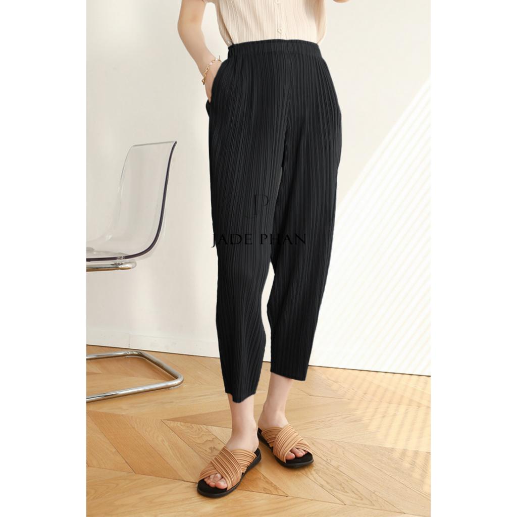 Quần Leila dập ly cao cấp JADEPHAN xếp ly lò xo