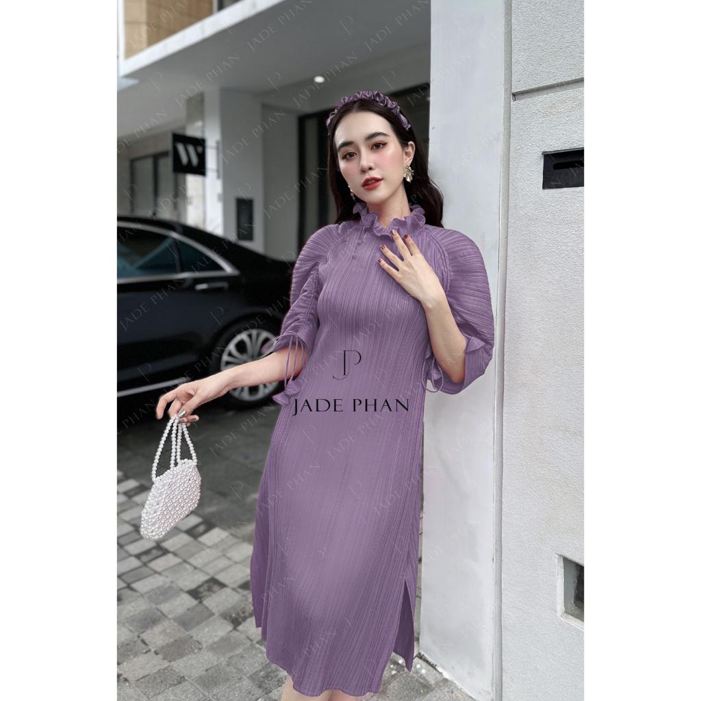Váy Martha dập ly cao cấp JADEPHAN thanh lịch nhiều màu — ảnh 4