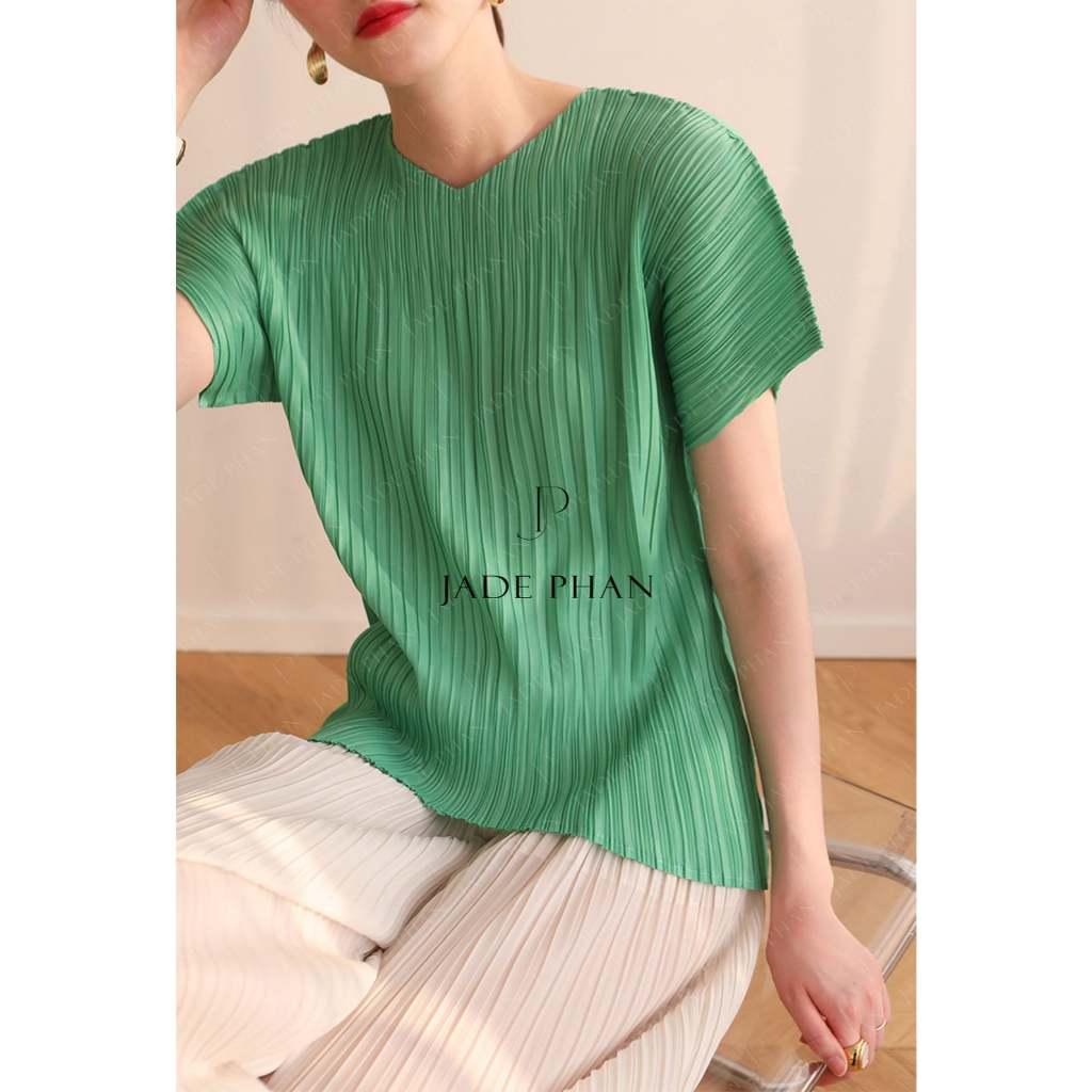 Áo Ellen dập ly cao cấp JADEPHAN xếp ly lò xo — ảnh 5