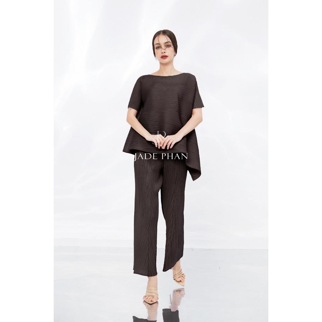 Quần Katle xếp ly nữ ống suông, quần ống rộng nữ dập ly cao cấp chuẩn form tôn dáng sang — ảnh 2