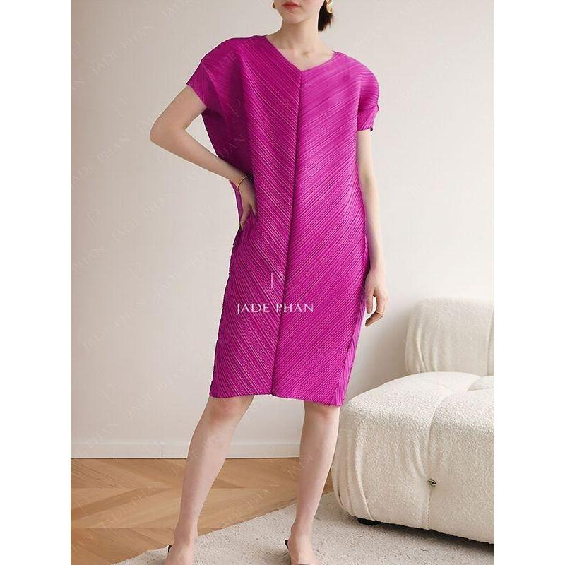 Váy Boise dập ly cao cấp JADEPHAN xếp ly lò xo — ảnh 21