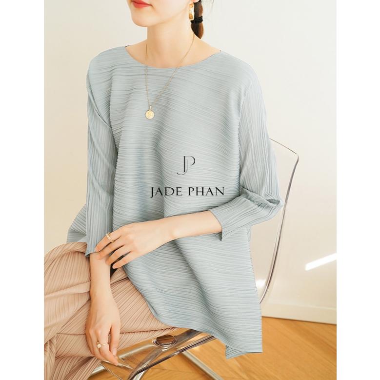 Áo Dylan dập ly cao cấp JADEPHAN xếp ly lò xo — ảnh 4