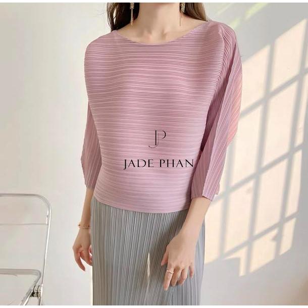 Áo Emma dập ly cao cấp JADEPHAN xếp ly lò xo — ảnh 3