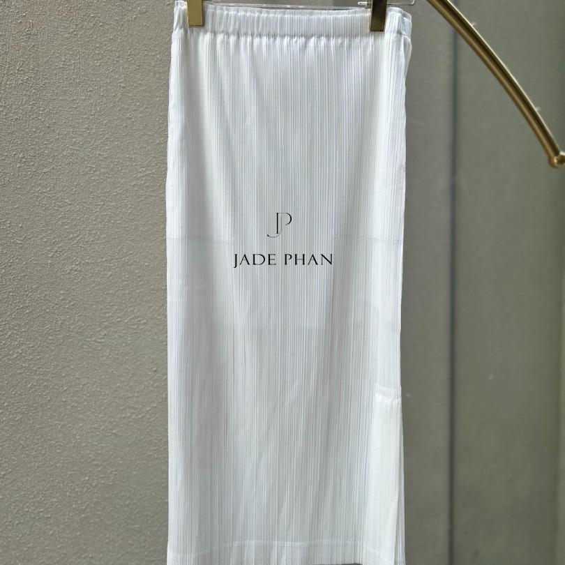 Chân váy Audora XẺ CẠNH xếp ly nữ ống suông, chân váy midi nữ dập ly cao cấp không nhăn nhiều màu 76cm — ảnh 12